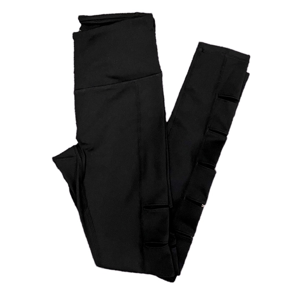 (NWOT) GAIAM x Jessica Biel Black Side Ripped Yoga Pants